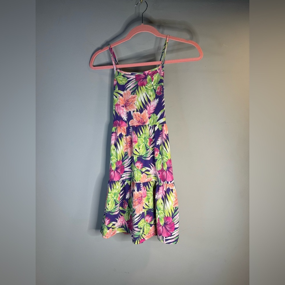 Hibiscus print dress